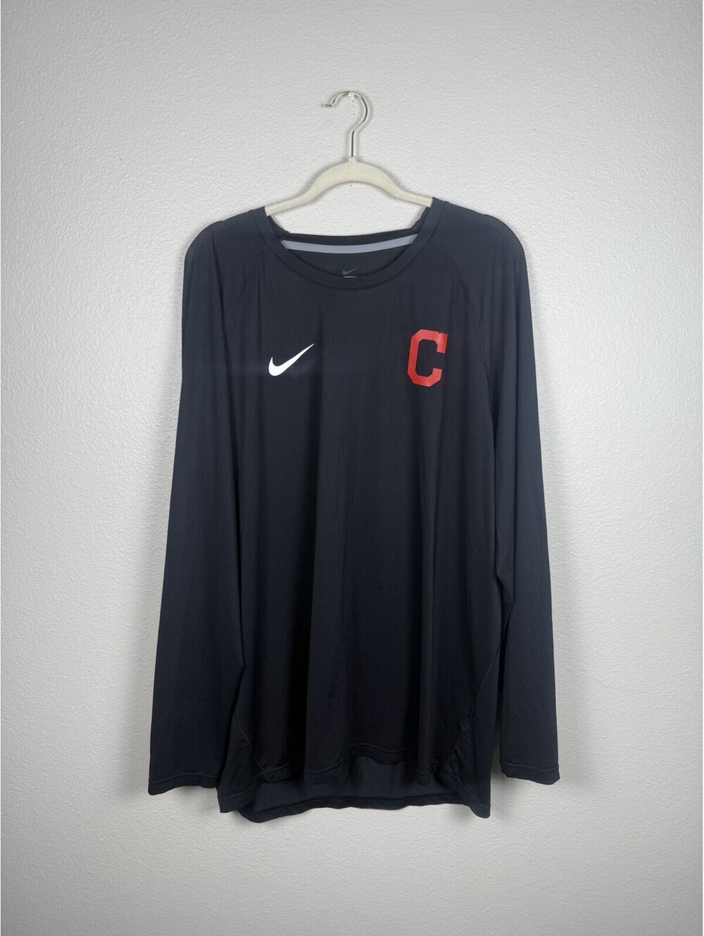 Nike Dri-FIT Cleveland Guardians Shirt XXL Black MLB Authentic Performance Tee